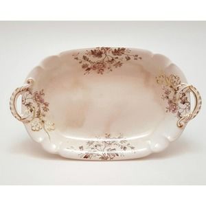 Antique Mercer China Warranted Circa 1800s Porcelain Butter dish (base)